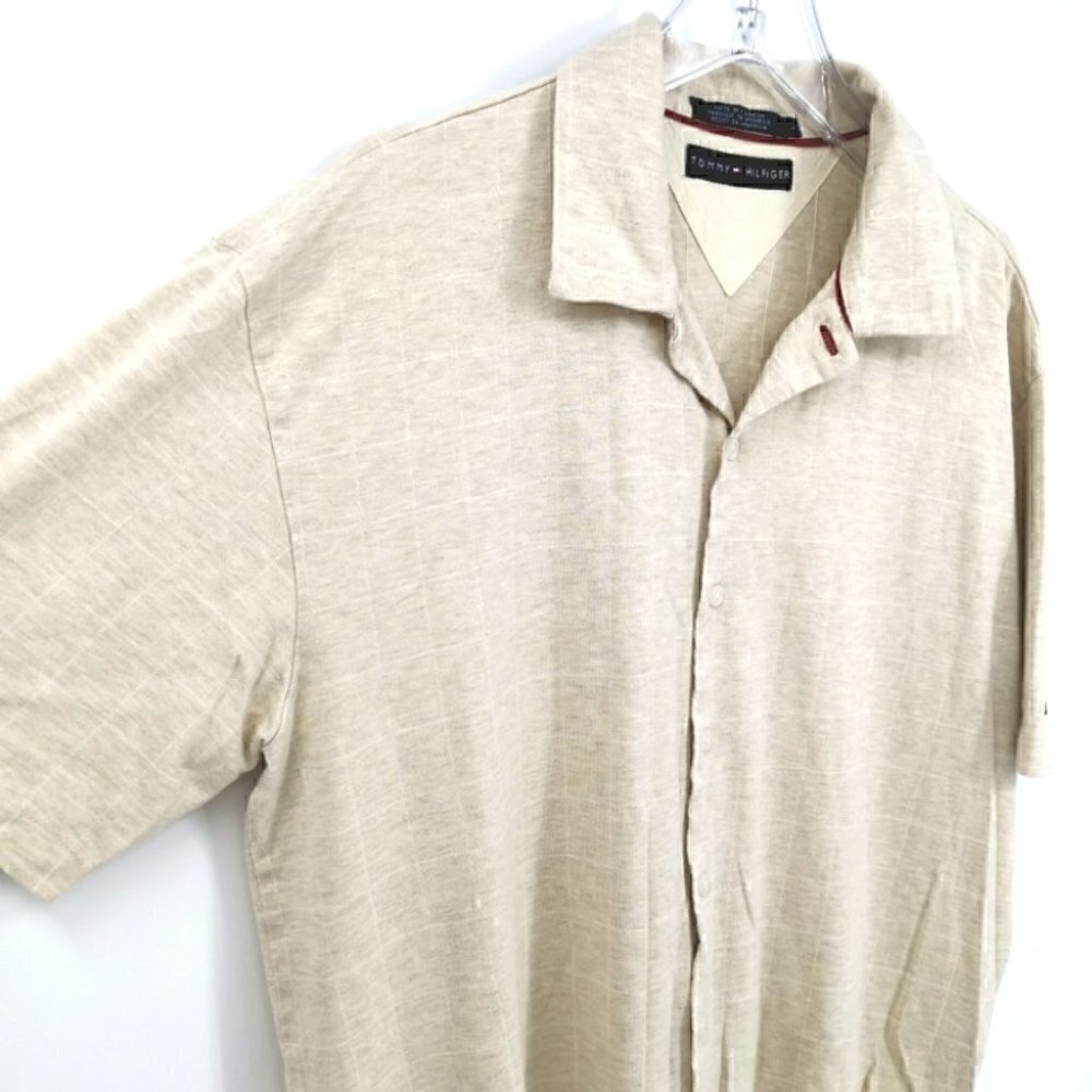 Tommy Hilfiger Men's L Button Down Cotton Shirt - Picture 6 of 10